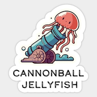 Cannonball Jellyfish Pun Sticker